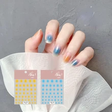 

Nail Sticker 3D Decal Valentines Day Korean Gradient Candy Colors Small Press on Nails Art Transfer Foil Japanese Tips Stickers