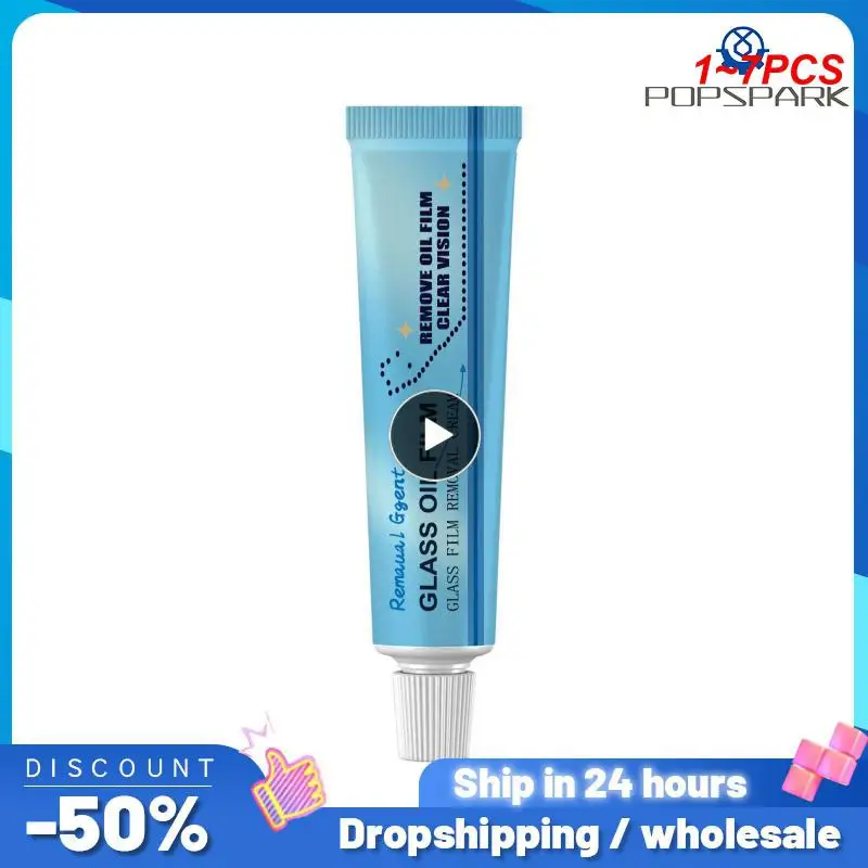 

1~7PCS 30g Car Glass Oil Film Remover Glass Film Polishing Cleaner Agent Windshield Glass Window Cleaning Liquid with Sponge