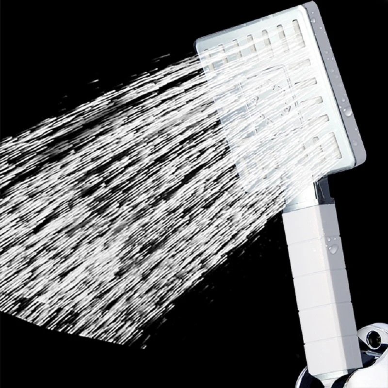 

Bathroom Adjustble Shower Head ABS Square pannel Pattern Rainfall Multifunction High Pressure Hand Hold Bathroom accessories