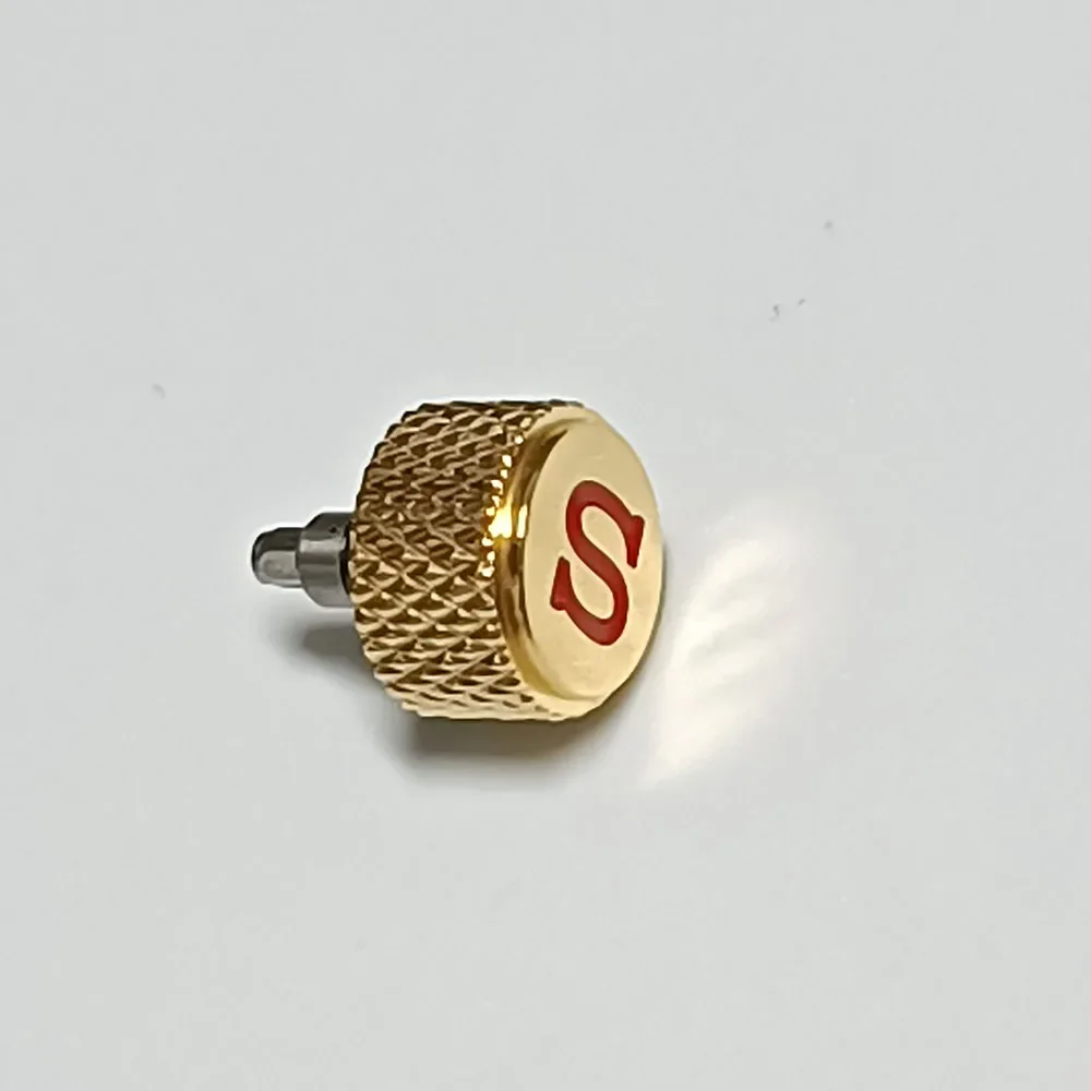 Screw-In Replacement Watch Crown with Engraved 'S' Design - Premium Accessory
