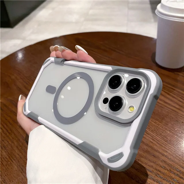 Luxury MagSafe Magnetic Silicone Frame Phone Case - Air Protective Cover