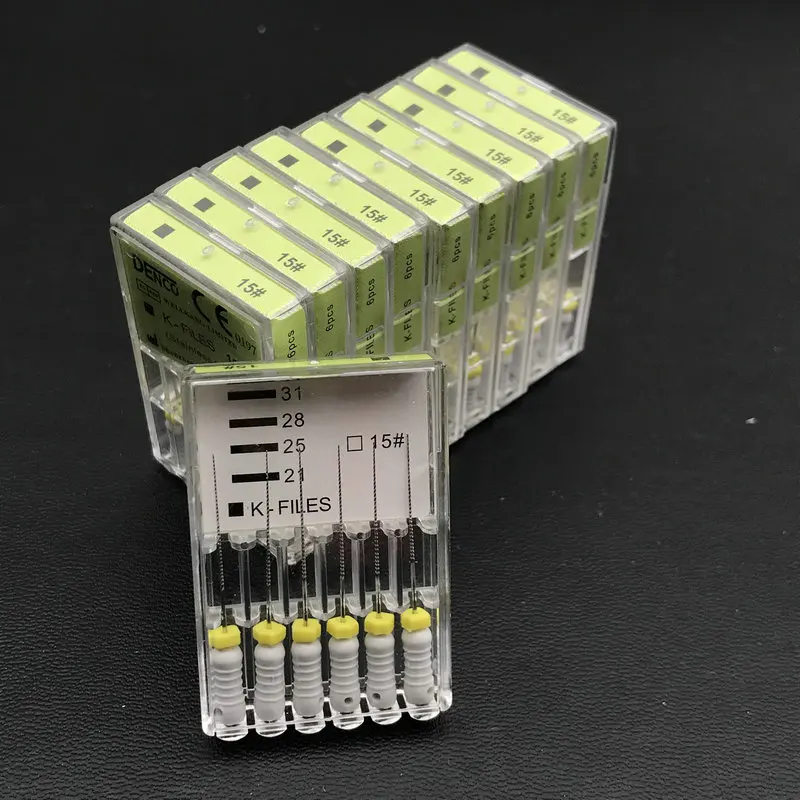 10boxes Endodontic Root Canal K Files (Hand Use) Dental K-File/H-File 21mm/25mm31mm files Endodontic Instruments Dentist Tools 4