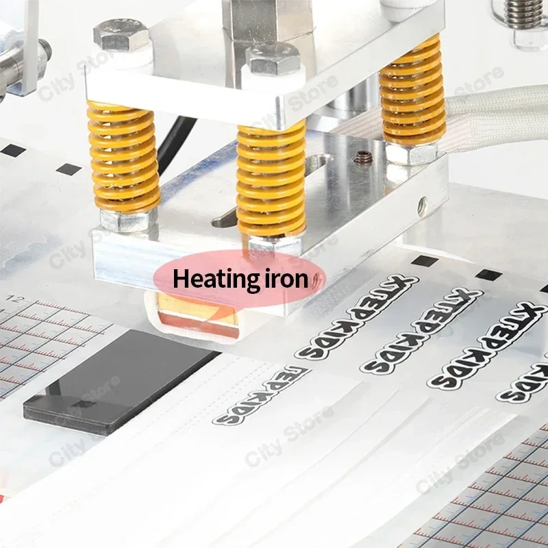 Full Automatic Hot Stamping Heat Transfer Machine Pneumatic Embossing Machine Stamping Pattern for Masks hat socks etc
