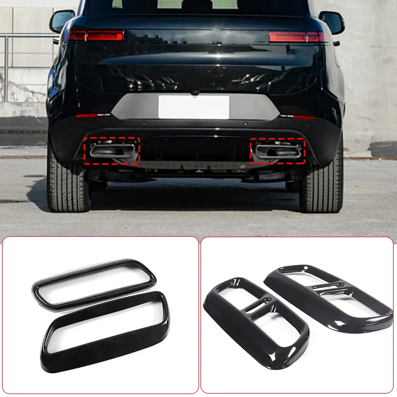 

For Land Rover Range Rover Sport 2023 2024 Stainless Steel Black Car Exhaust Pipe Tail Throat Cover Decoration Accessories