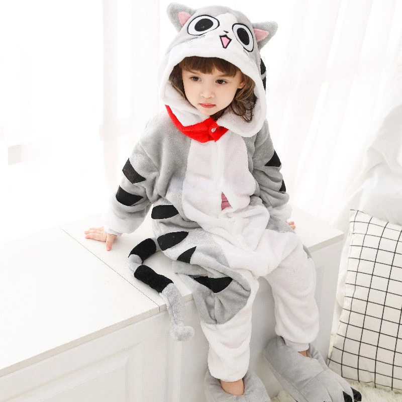 Children Kigurumi Unicorn Pajamas Kids Baby Animal Overalls Jumpsuit Onesie Cat Pajama Sleepwear Girls Cosplay Pyjama kids pajamas