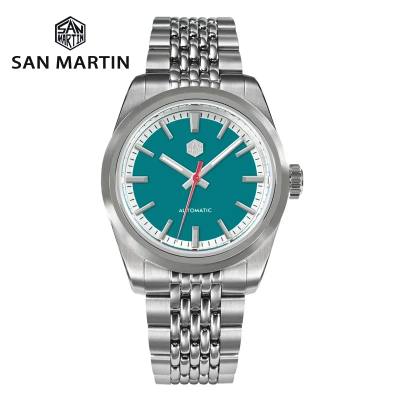 Orologio San Martin Per Uomo 37Mm Orologi Sportivi Movimento Nh35 Vetro Zaffiro Meccanico Automatico 200M Impermeabile Reloj Luminoso