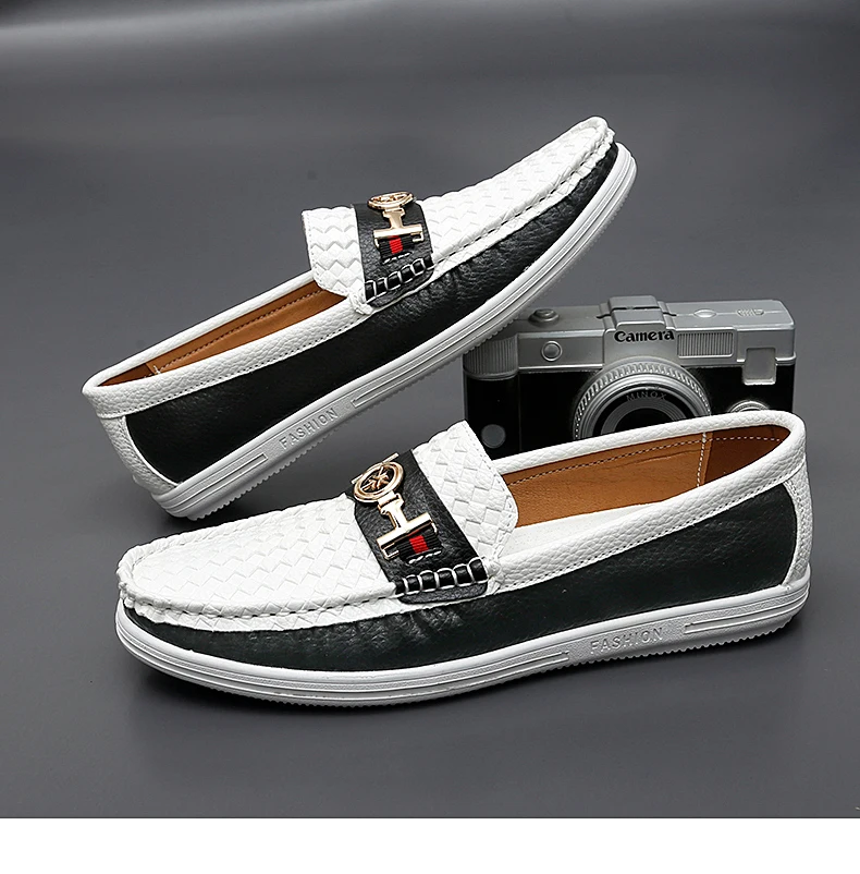 Herren-Freizeitschuhe aus Leder, luxuriöses Design, leichte Herren-Loafer, Mokassins, atmungsaktiv, rutschfest, Fahrschuhe, Übergröße 38–47 – Detail 22