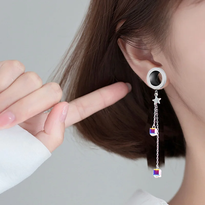 thumbnail interactive-video image 1 of Crystal Rhinestones Ear Tunnels Plugs Expander Gauges Stretcher 1 of 14