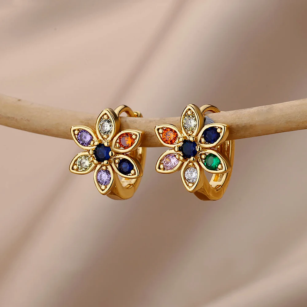 Zircon Four Leaf Clover Earrings For Women