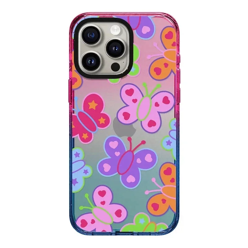 

Colorful Butterfly 2.0 Acrylic Colorful Border iPhone 11 12 13 15 14 Pro Max Protective Case, Fits iPhone 15 Pro Max
