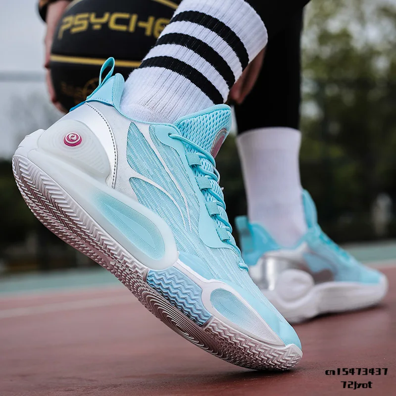 Professional Mens Basketball Sneakers Non-slip Training Sports Trainers for Kids Low-top Cushion Basketball Shoes