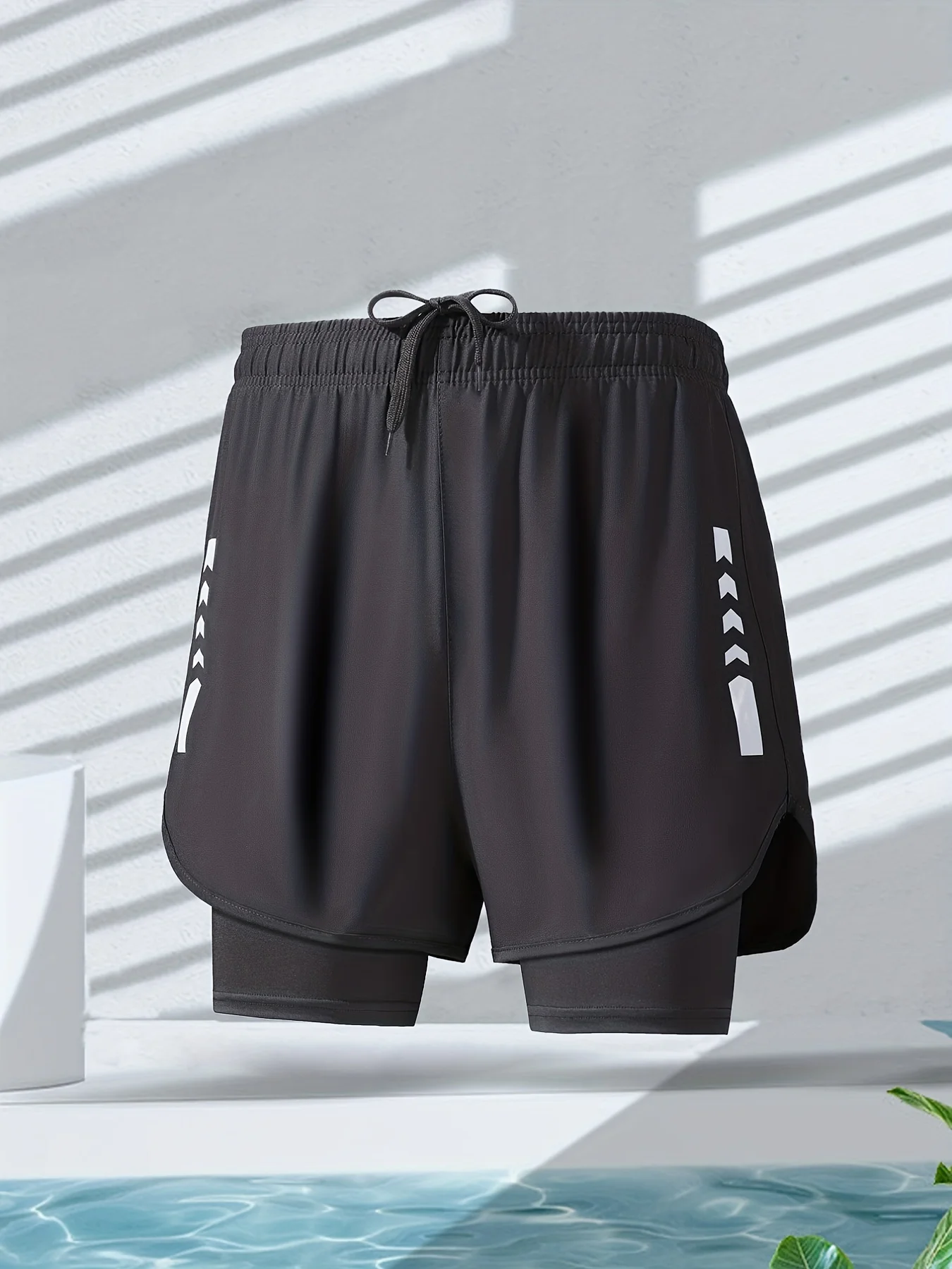 Mens Quick Dry Running Shorts with Dual Pockets-Super Breathable & Stretchy Workout Shorts for Active Athletes-Ideal for Gym