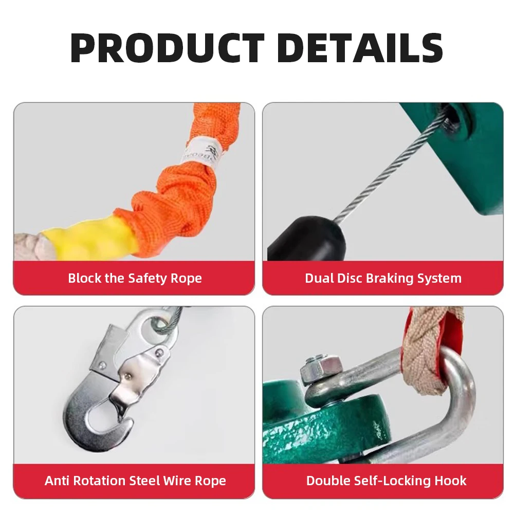 Fall Arrester Fall Protection Device Speed Difference 3m/10m Heavy Duty Cargo Elevator Crane Self-Locking Airborne Arrestor fall arrester