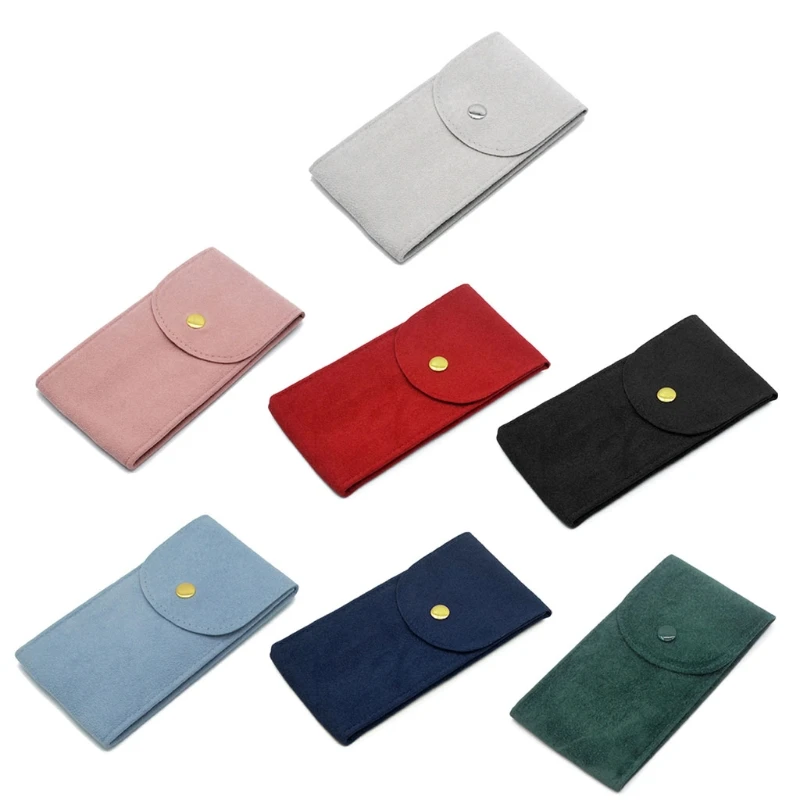 

Button Watch Storage Nice Gift Flannelette Fabric Bag Portable Travel