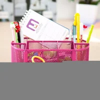 Multifuction Stationery Desk Pen Holder Metal Mesh Desktop Office  cil  Study Storage 2
