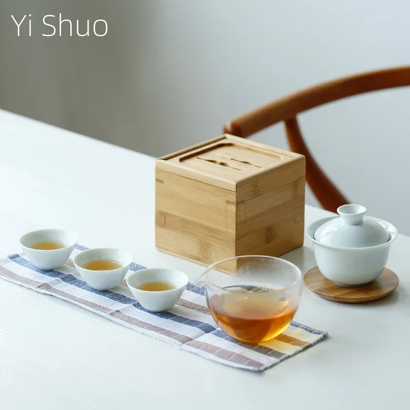 tureen-glass-gong-dao-bei-portable-travel-tea-set-quik-glass-of-dry-bag-bamboo-boxed-chinese-tea-set-kung-fu-tea-set-gaiwan