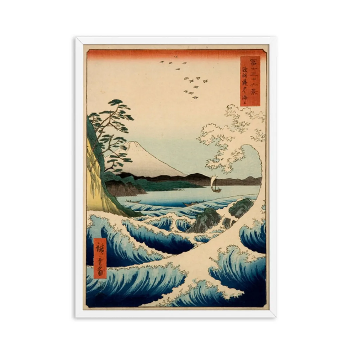 浮世絵 vintage poster Japanese Art Print - Sea Ocean Wave Boat Painting - Vintage
