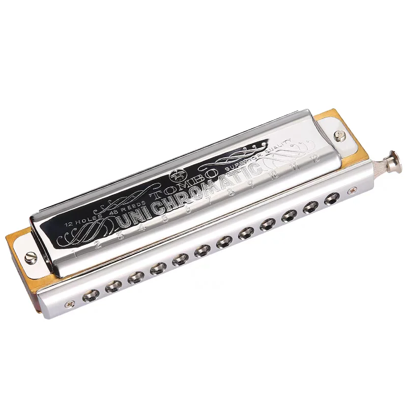 Tombo Uni Chromatic Harmonica No. 1248S 12 Hole Harp 48 Reeds