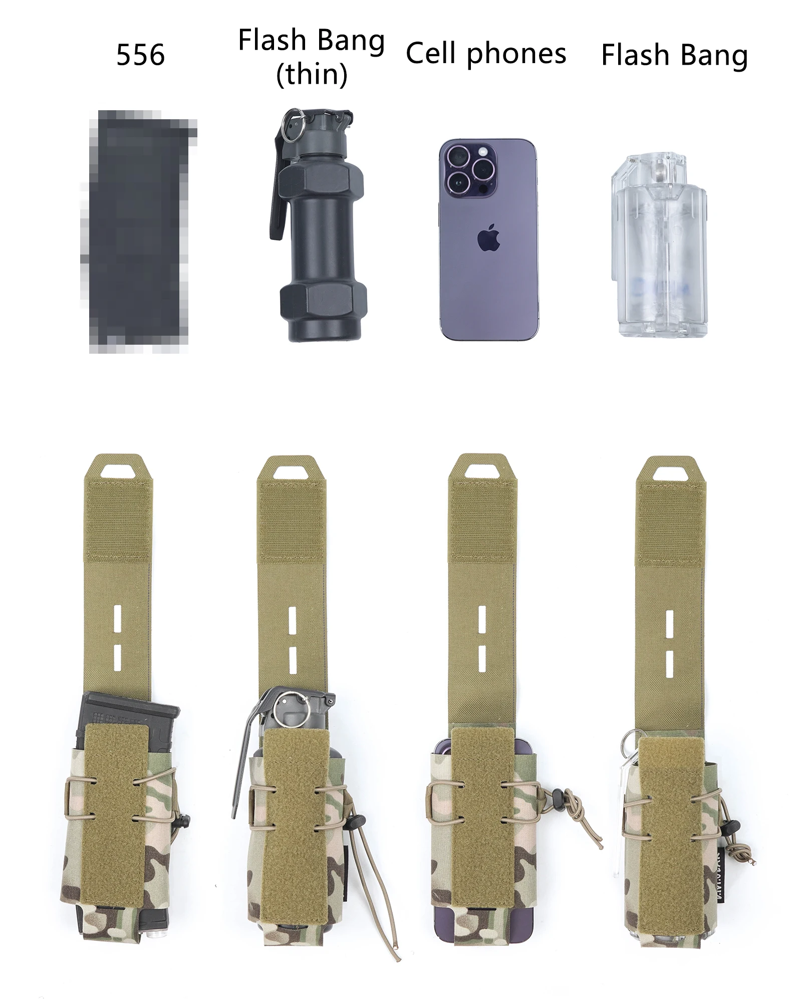 Tactical MOLLE Granada Grenade Pouch Airsoft Magazine Holder Smoke Flashbang Dummy Bag Hunting Modular Camping Equipment Outdoor 3