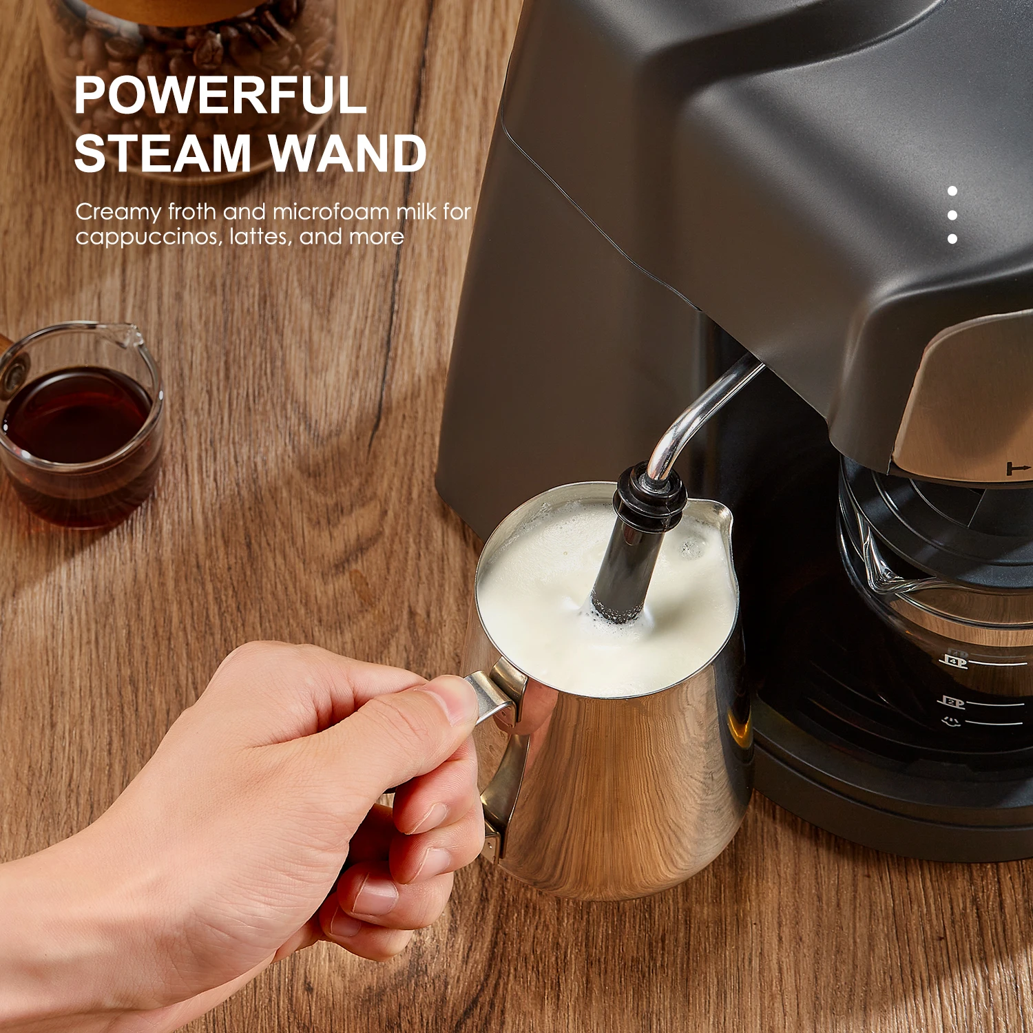 Espresso and Cappuccino Machine 1-4 Cups