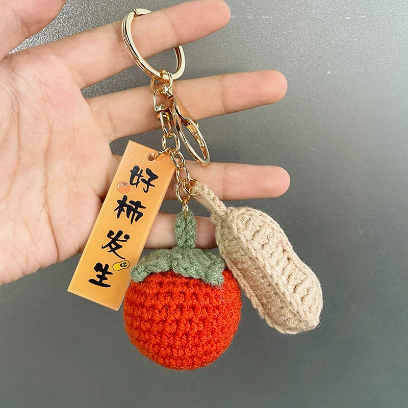 Fashion PU Leather Keychain Leather Strawberry Orange Fruits Key Ring Men  Women Car Key Strap Waist Wallet Key Chains - AliExpress