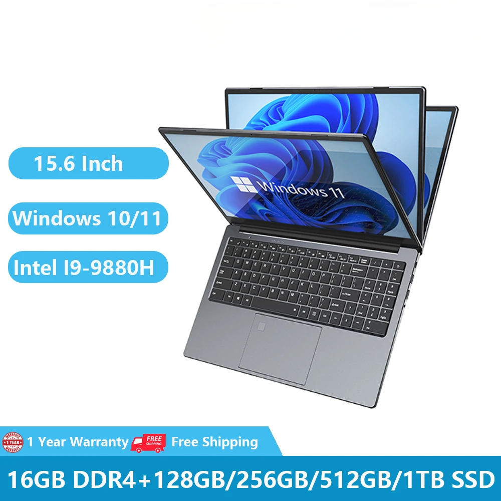 2023 Gaming Windows 11 Laptop Full Metal Notebook Office Business Computer Pc 15.6 "Intel Core I9-9880H 32Gb Ram Rj45 Type-C Pd