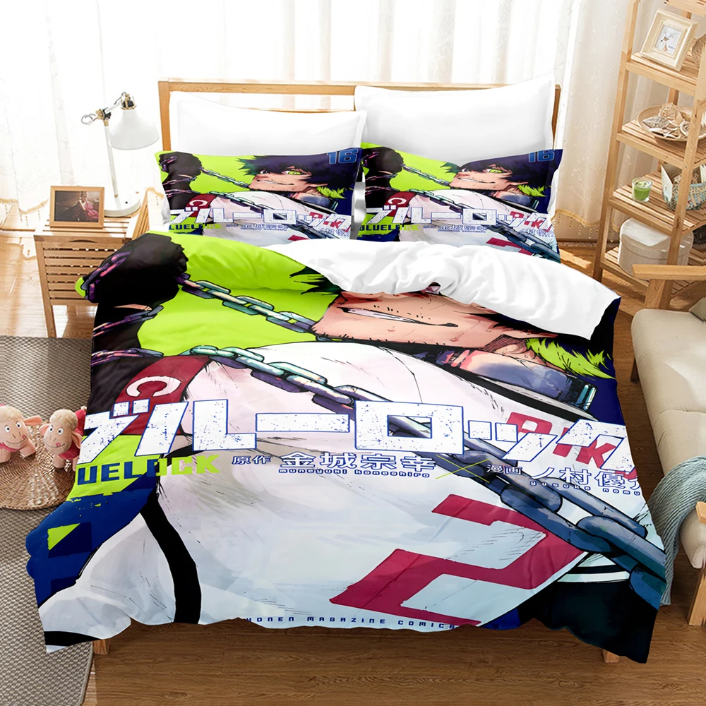 Blue Lock Bedding Set Hot Anime Duvet Cover Set King Queen Twin Double Size Comforter Cover Set For Teens and Boys Anime Lover S67d125ad57974e75945c641ce1db01e4O