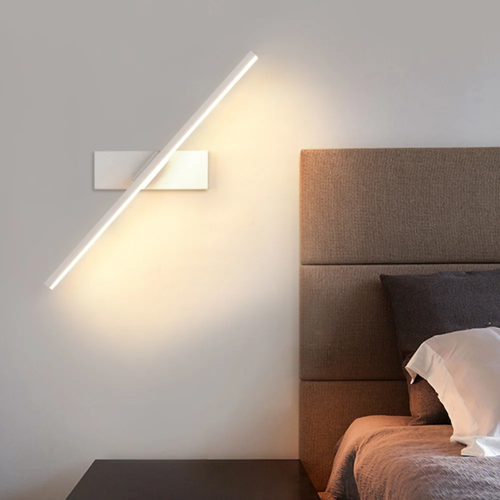

LED Wall Lamp Nordic Modern Minimalist Bedroom Bedside Lamp Creative Staircase Lamp Living Room Rotating Wall Lamp