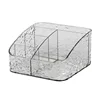 Storage Box Desktop Cosmetics Pen Holder Makeup Storage Bucket Nordic Style Transparent Trapezoidal Cosmetics Storage Rack 5