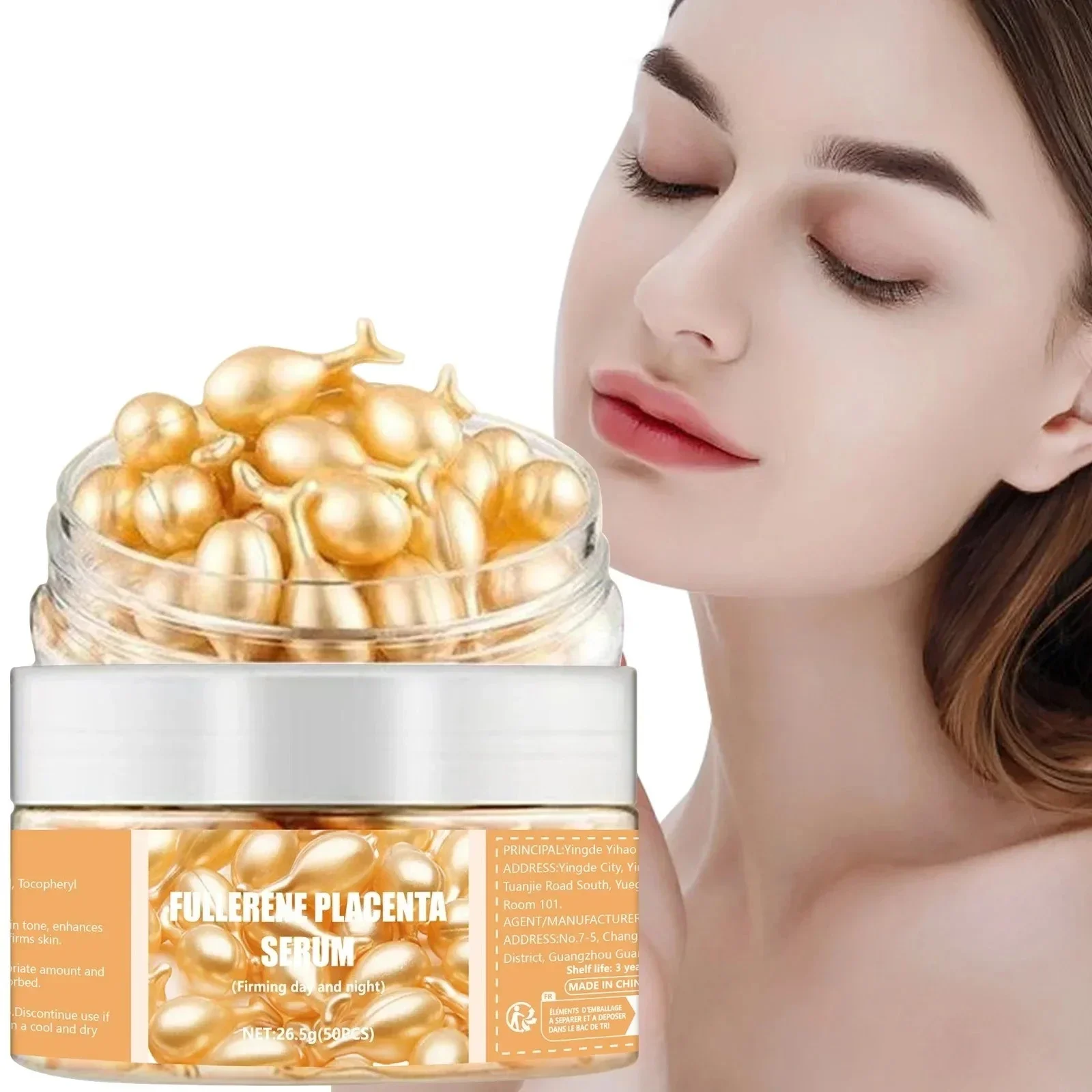 50Pcs Collagen Face Care Capsules Serum Spot Acne Wrinkle Remover Firming Whitening Hyaluronic Acid Essence Skin Care New style 1