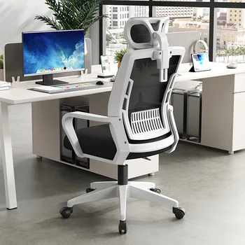 Sedia Ergonomica da Ufficio per Casa: Regolabile in Altezza, Girevole, con Supporto Lombare, Poggiatesta, Sedia da Gaming