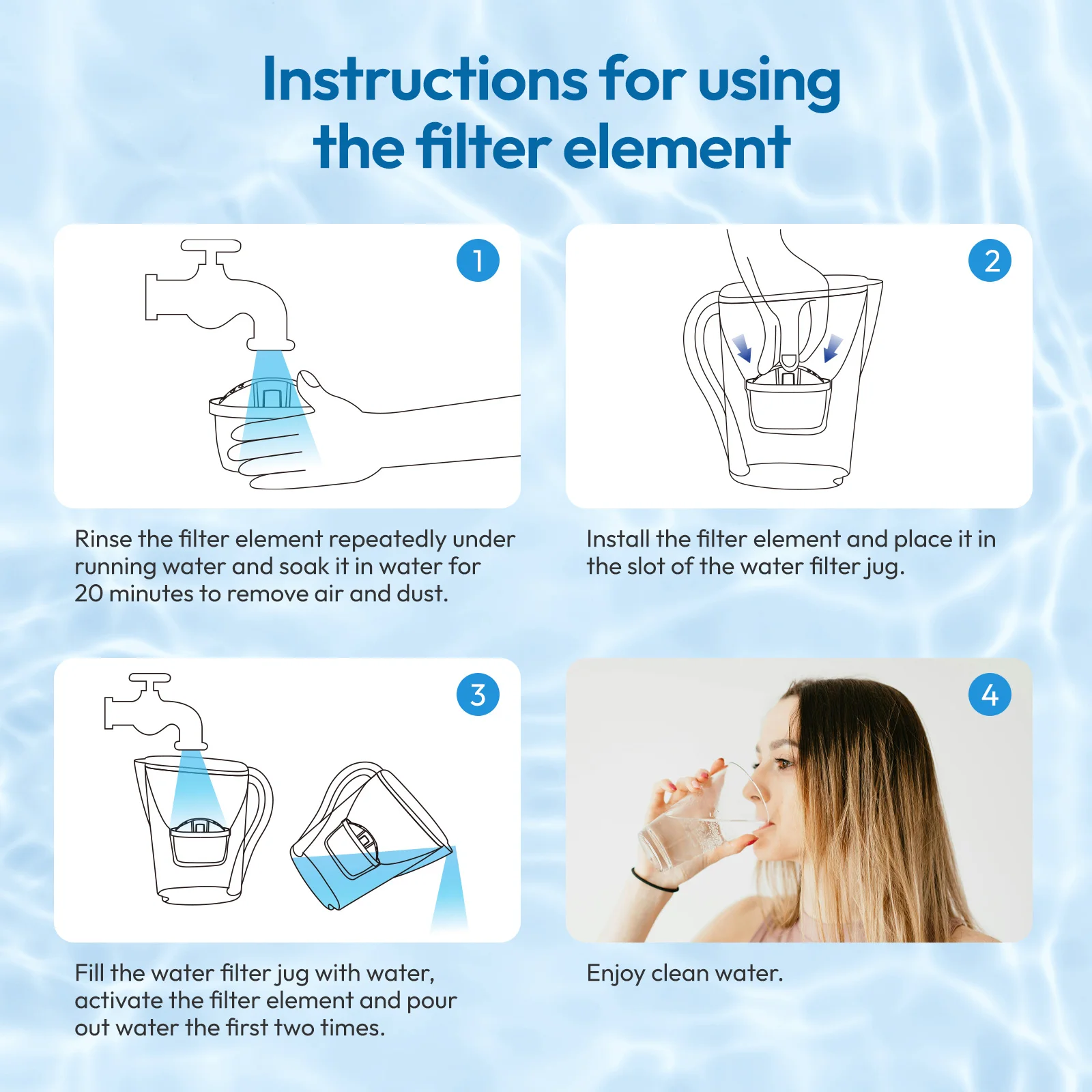 Reimol Replacement Water Filter Cartridge Compatible with BRITA MAXTRA+ (12-Pack) - 5