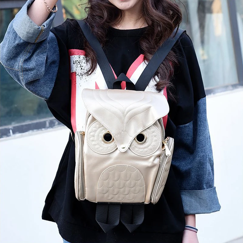 2024 Trends Cute Owl Fashion Backpacks Student Cartoon Owl Women Backpack Softback School Bag Teenage Backpack Girl Shoulder Bag