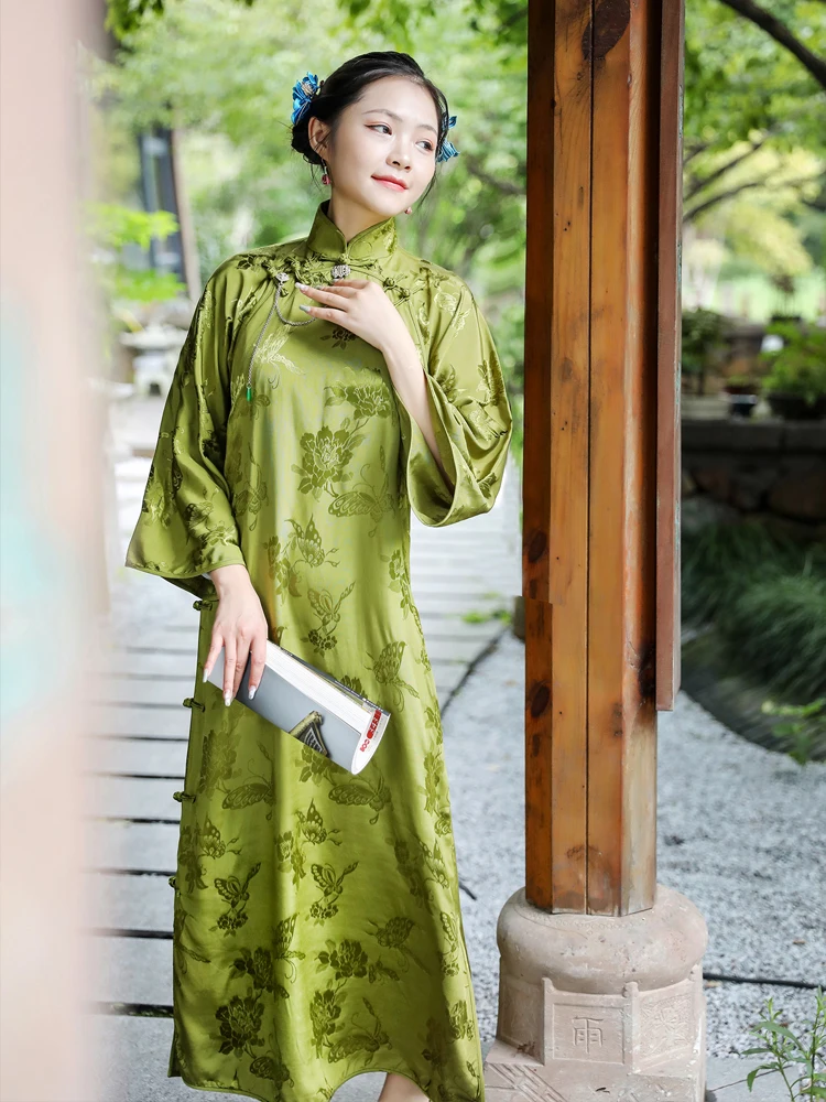 green emerald velvet dress Amazon.com: Womens Chinese Dress main image 1