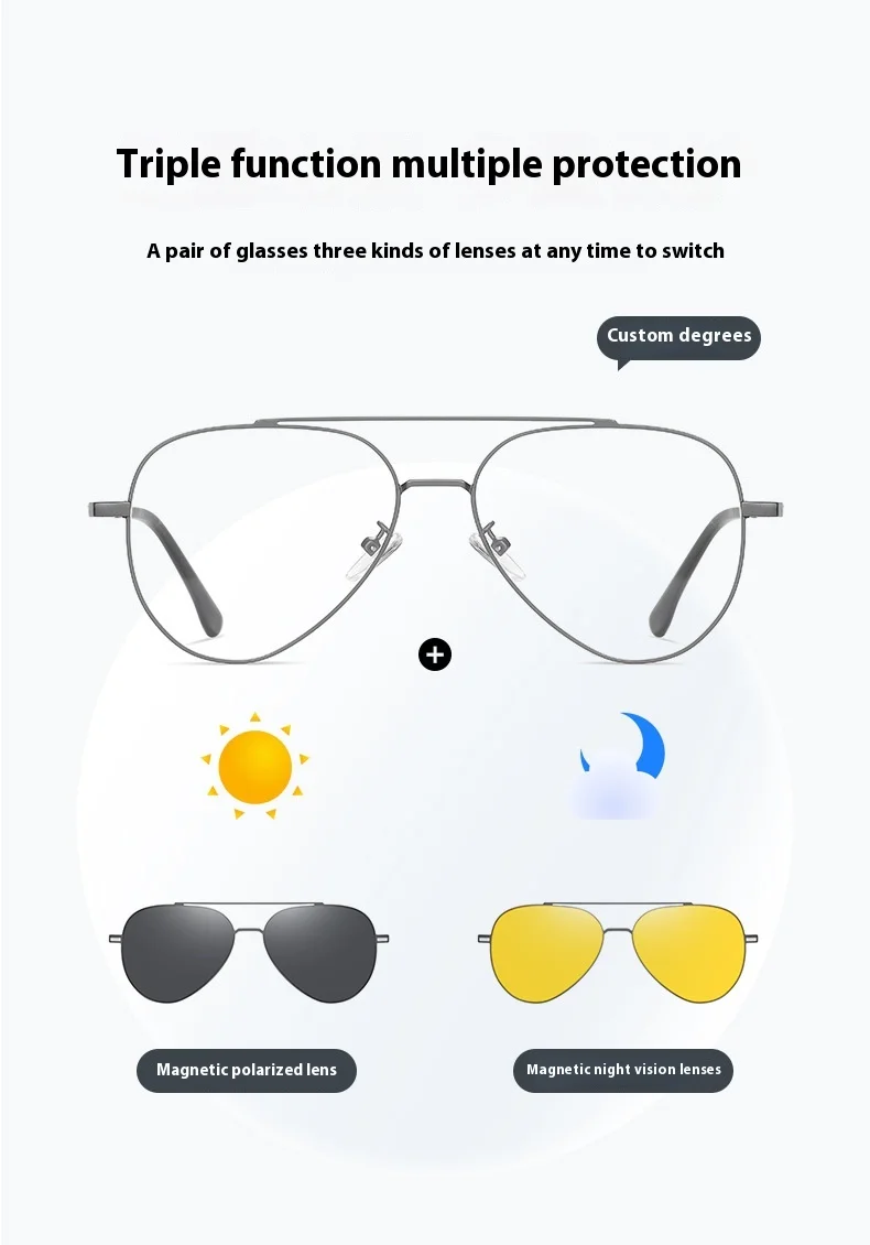 Cohk klassische Männer Brillen gestell mit 2pc magnetisch polarisierten Sonnenbrillen Linse Marke Designer Vintage Sonnenbrille für Männer uv400 – Detail 3