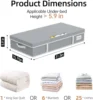 Foldable Under Bed Storage Bins with Lid, Under Bed Shoe Storage with Clear Window & PU Leather 2