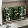 Makeup Shelf Bathroom Organizer and Storage Clear Makeup Organizer Cabinet Organizer Vertical Storage Box Jewelry Display Stand 5