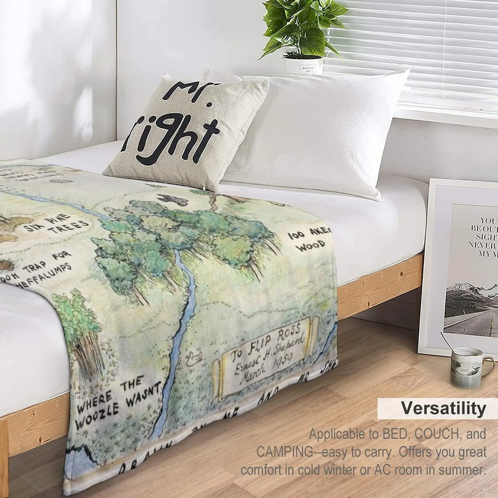 Деревянная Карта 100 акр от E.H. Плед Shepard, мягкое клетчатое роскошное утолщенное одеяло, роскошное покрывало, покрывало для кемпинга
