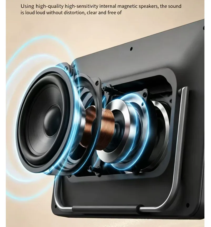 SANSUI K122 휴대용 지능형 블루투스 스피커 10.1인치 고화질 터치 스크린 무선 WiFi 네트워크 모바일 TV 플레이어