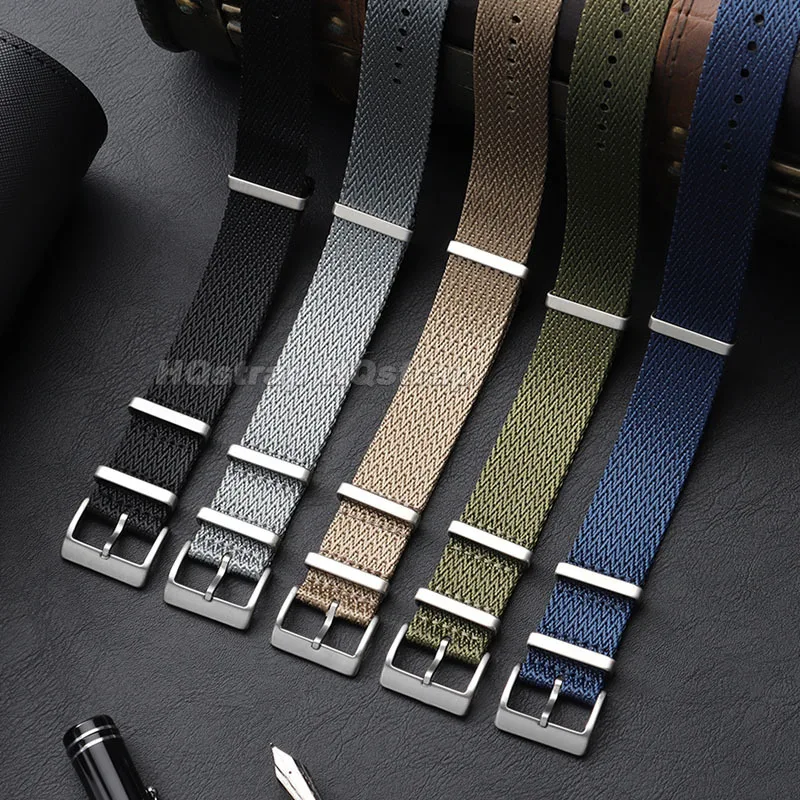 Premium Waterproof Military Canvas Nylon Watch Band - Universal Fit, Multiple Sizes Available