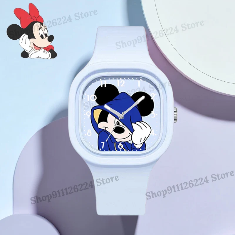 Disney Mickey Girls Watches for Women Cute Anime Minnie  Kawaii Stitch Children Clock Toys Accessories relogio infantil 3