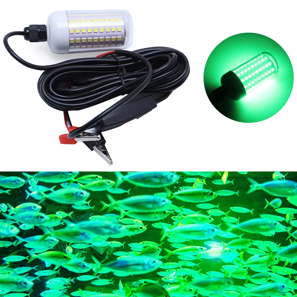 12V LED 미끼 물고기 탐지기 램프 부식 방지 고출력 낚시 조명 새우 오징어 크릴용 매우 밝은 수중 램프