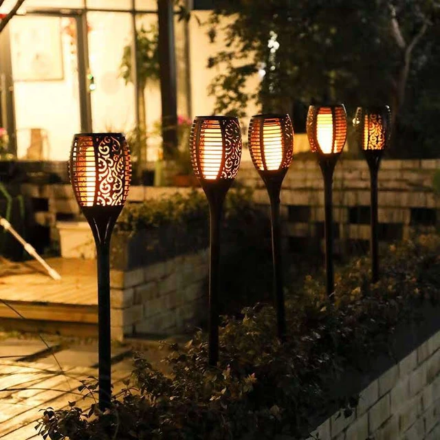 96 LED Outdoor Solar Lights Garden Lights Pathway Lighting Waterproof Patio  Flickering Dancing Torch Flame Lamp Garden Decor - AliExpress