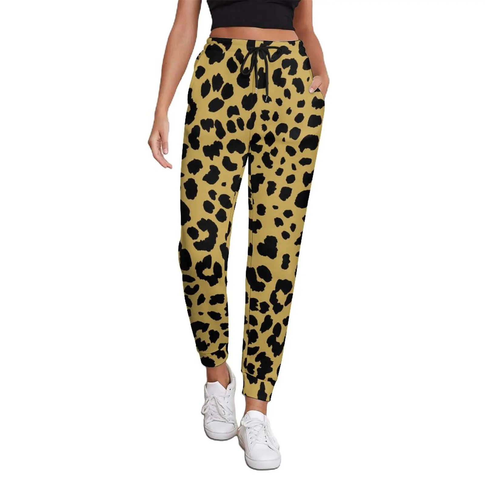 

Trendy Leopard Baggy Pants Women Classic Animal Print Korean Fashion Joggers Spring Modern Custom Trousers Big Size 2XL