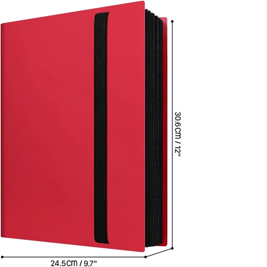 Trading Card Binder 9 Pocket Pages,20 Sheets 360 Game Card Book Binders for Soccer Basketball Cards,Sports & Game Cards trading card binder