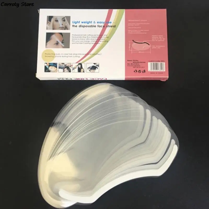 

50pcs Hairdressing Eye Mask Transparent Eye Shield Kit Dye Perm Face Cover Bangs Protection Guard Mask