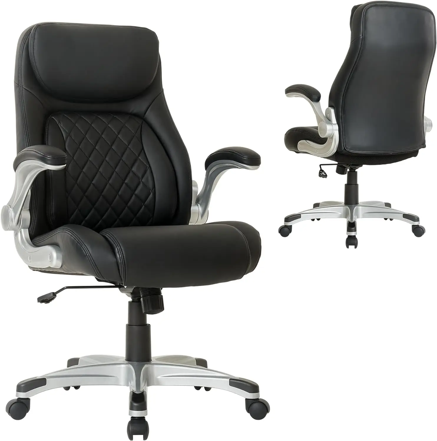 

Nouhaus +Posture Ergonomic PU Leather Office Chair. Click5 Lumbar Support with FlipAdjust Armrests. Modern Executive Chair