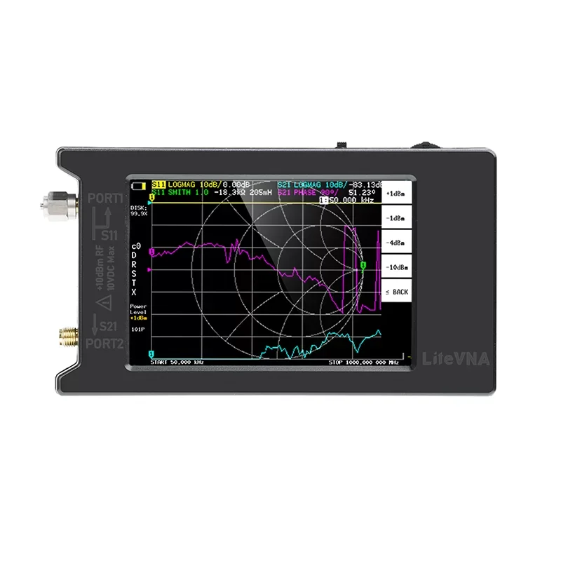 

NanoVNA Vector Network Analyzer 50k-6.3GHz 2000mAH Battery 4-inch 480*320 TFT LCD Touch Screen with Micro SD Card Slot