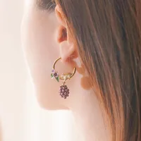 Foydjew Elegant Enamel Color Chipmunk Raspberry Earrings For Women Retro Fashion Drop Earring Cocktail Party Dress Accessories - Image 4
