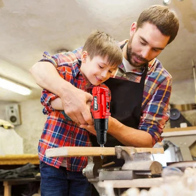 TOY CHOI'S Electric Drill Toy Kid Pretend Play Tool Outside Construction Toddler Outdoor Preschool Gardening Lawn Gift for Kids 2